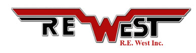 R E West Transportation Logo